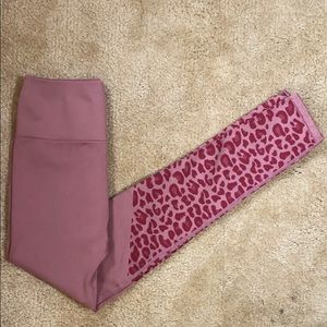 Fabletics Leopard Rose Work Out Pants